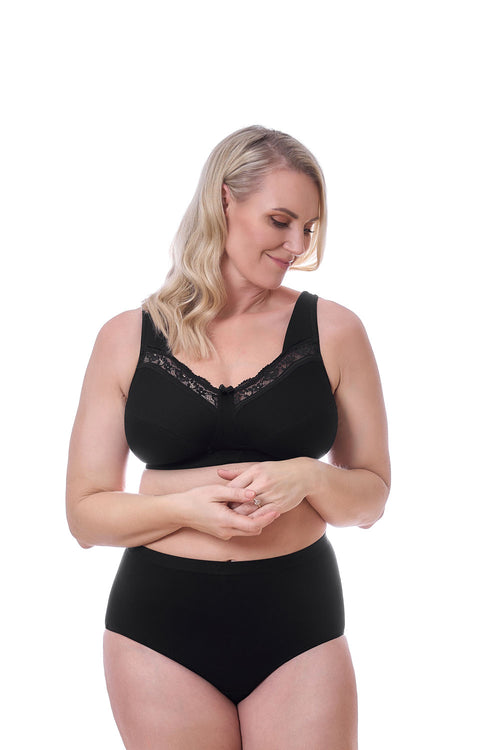 Essential Cotton Midi, Black