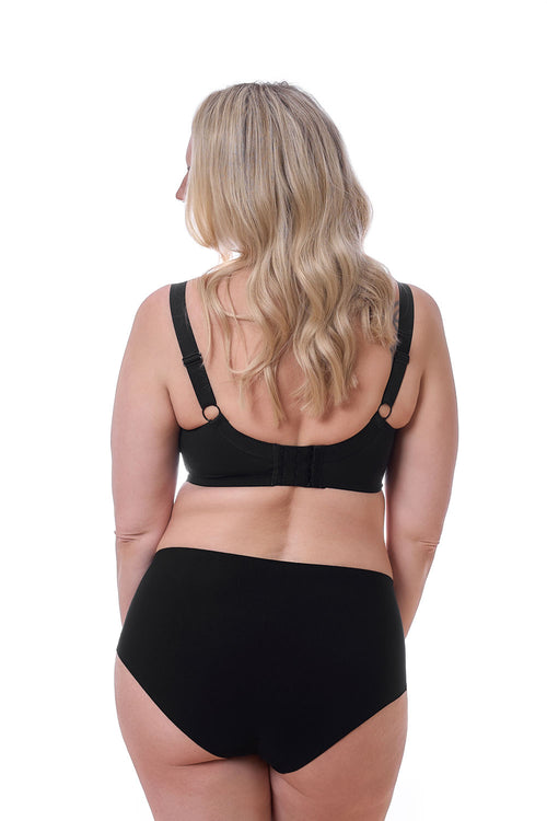 Invisible Fine Modal Seamless Briefs, Black