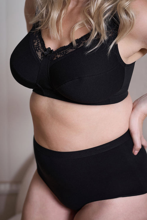 Essential Cotton Midi, Black