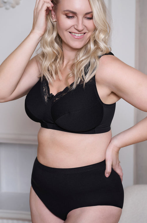 Essential Cotton Midi, Black