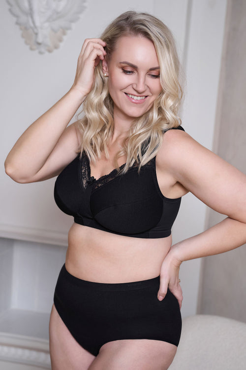 Essential Cotton Midi, Black