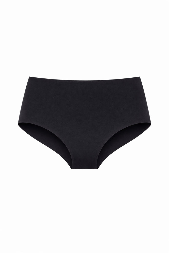 Invisible Fine Modal Seamless Briefs, Black