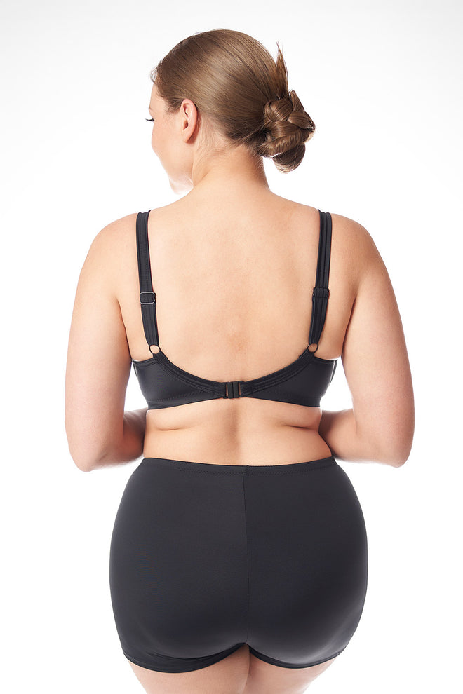 Bikini-Boxershorts, Schwarz