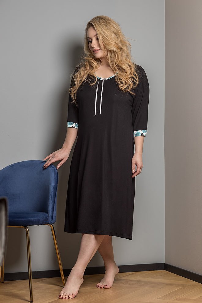 Nightdress, Bamboo Black