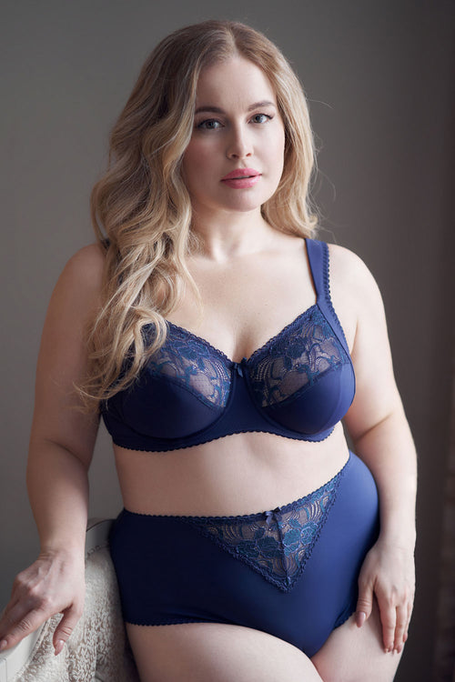 Sofia Support Bra, Dark Blue